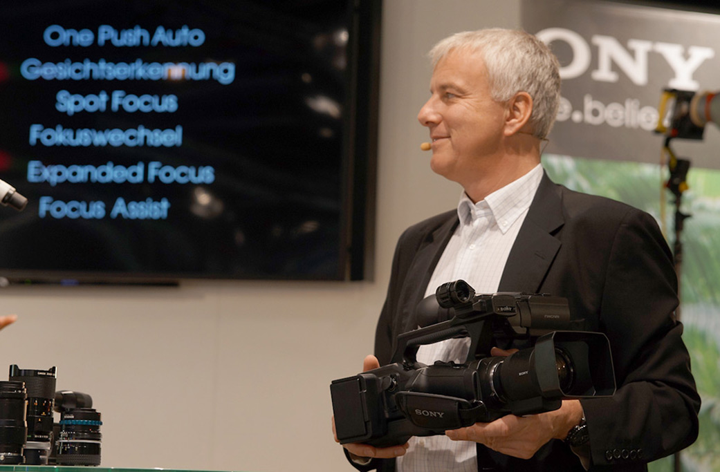 Filmcoach Lutz Dieckmann at a presentation for Sony at Photokina